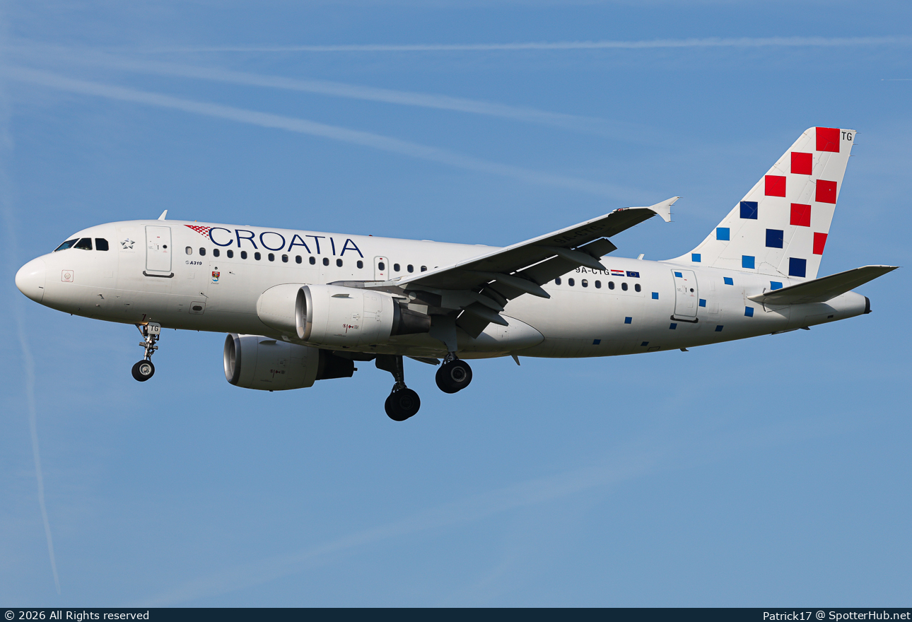 Photo of 9A-CTG - Airbus A319-112 operated by Croatia Airlines