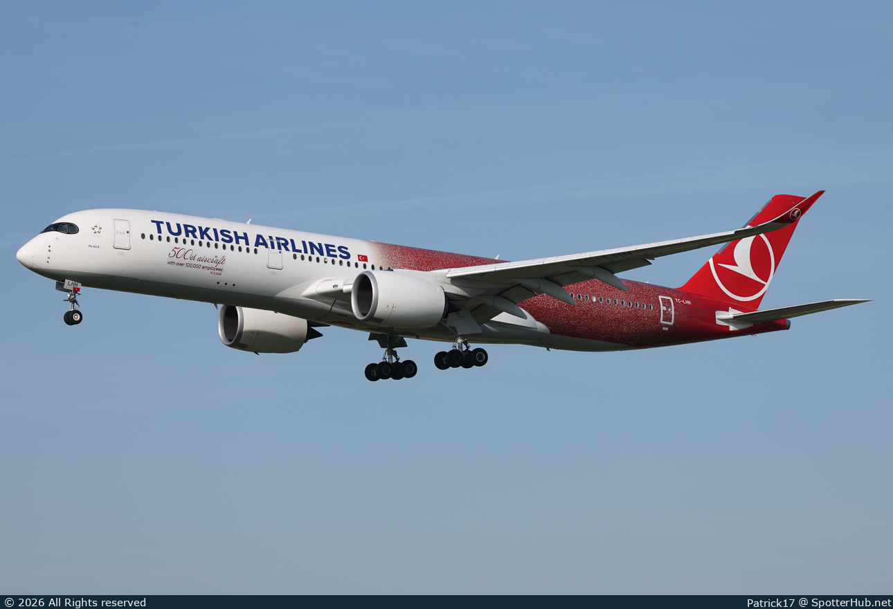 Photo of TC-LHH - Airbus A350-941 operated by Turkish Airlines