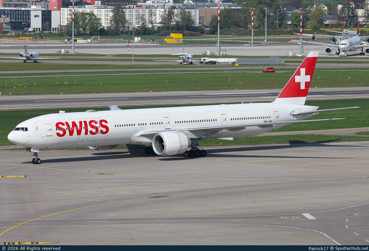 Photo of HB-JNA - Boeing 777-3DE(ER) operated by Swiss International Air Lines