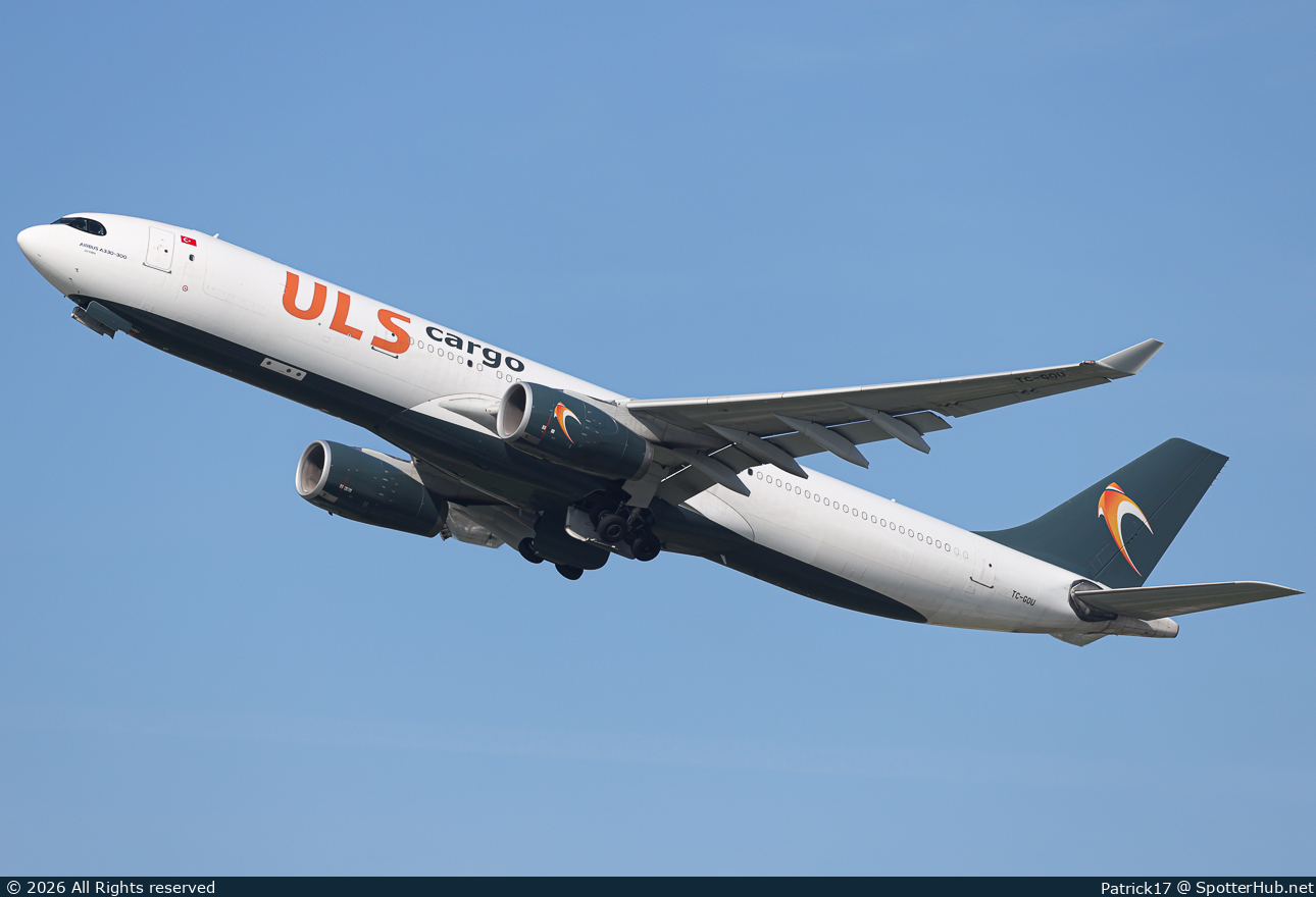 Photo of TC-GOU - Airbus A330-343(P2F) operated by ULS Airlines Cargo