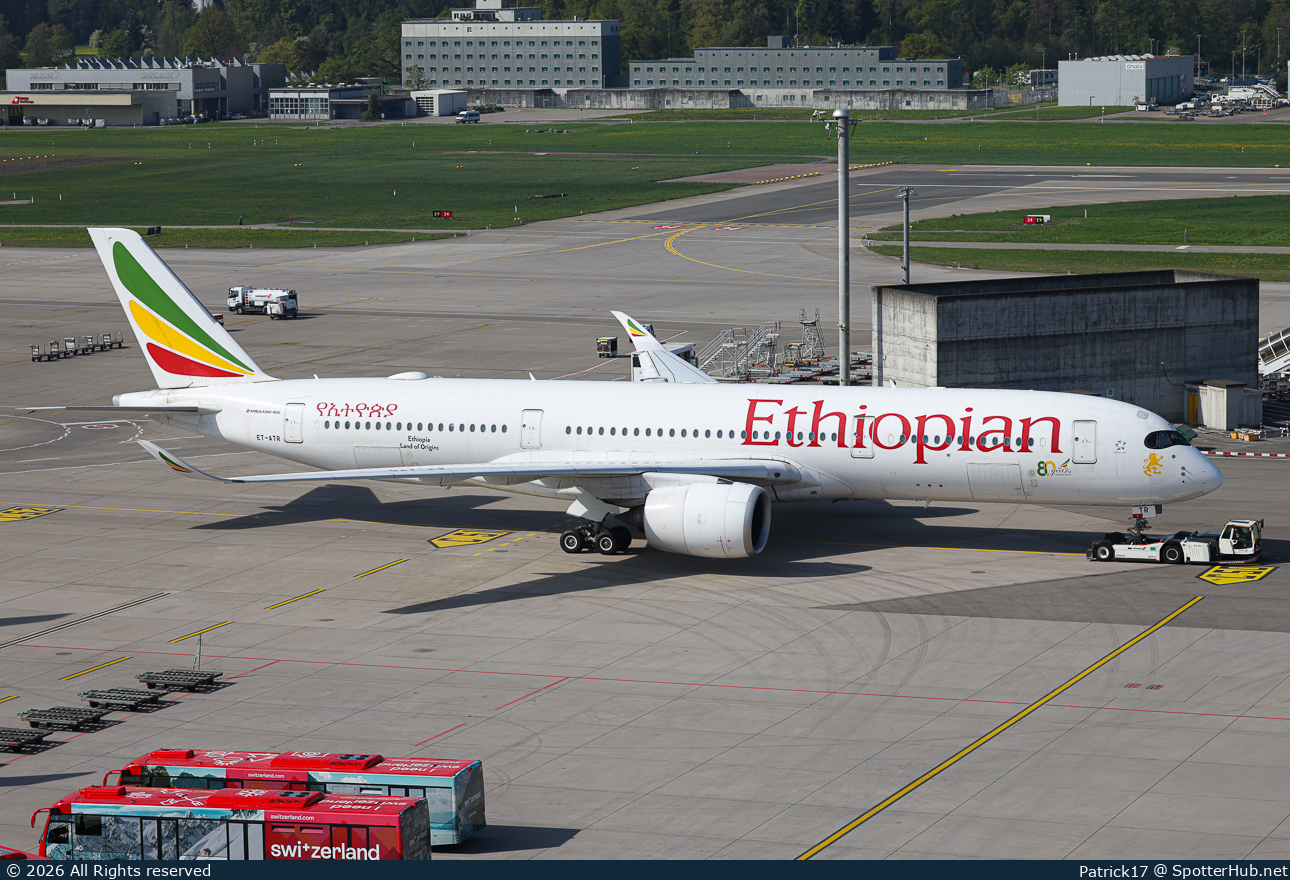 Photo of ET-ATR - Airbus A350-941 operated by Ethiopian Airlines