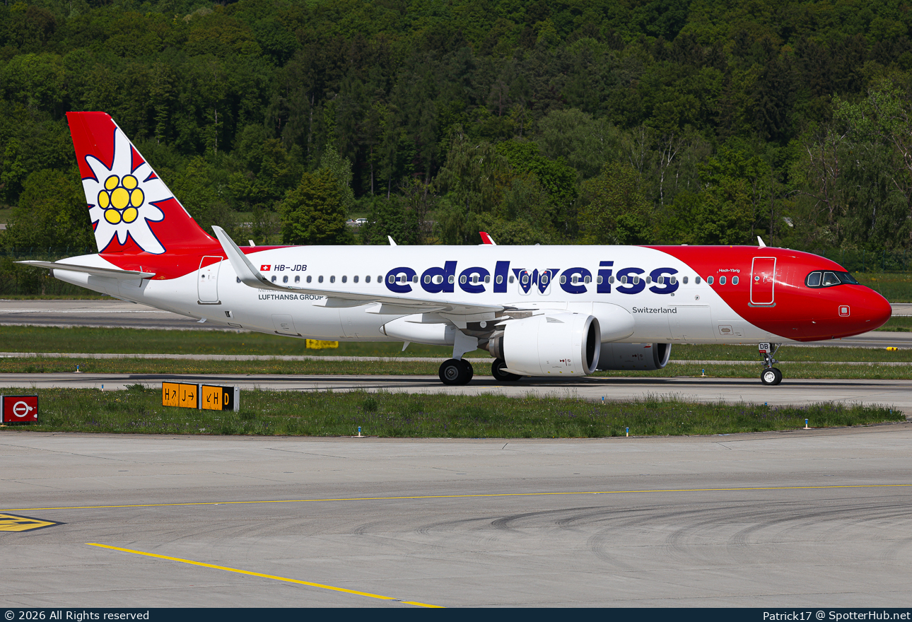 Photo of HB-JDB - Airbus A320-271N operated by Edelweiss Air