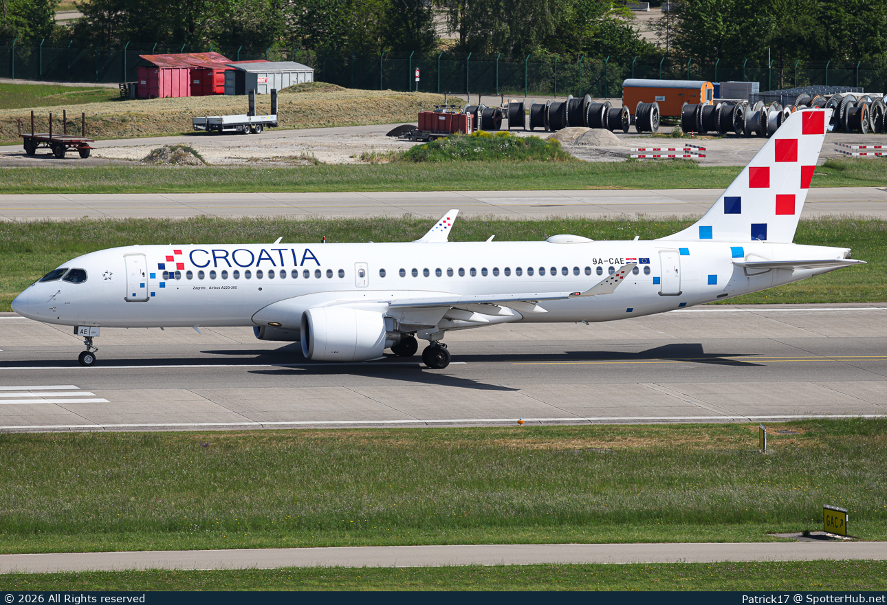 Photo of 9A-CAE - Airbus A220-300 operated by Croatia Airlines