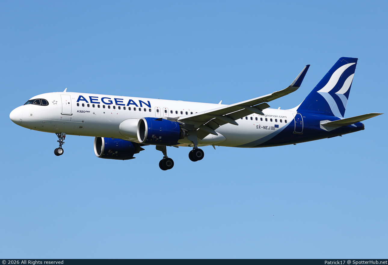 Photo of SX-NEJ - Airbus A320-271N operated by Aegean Airlines