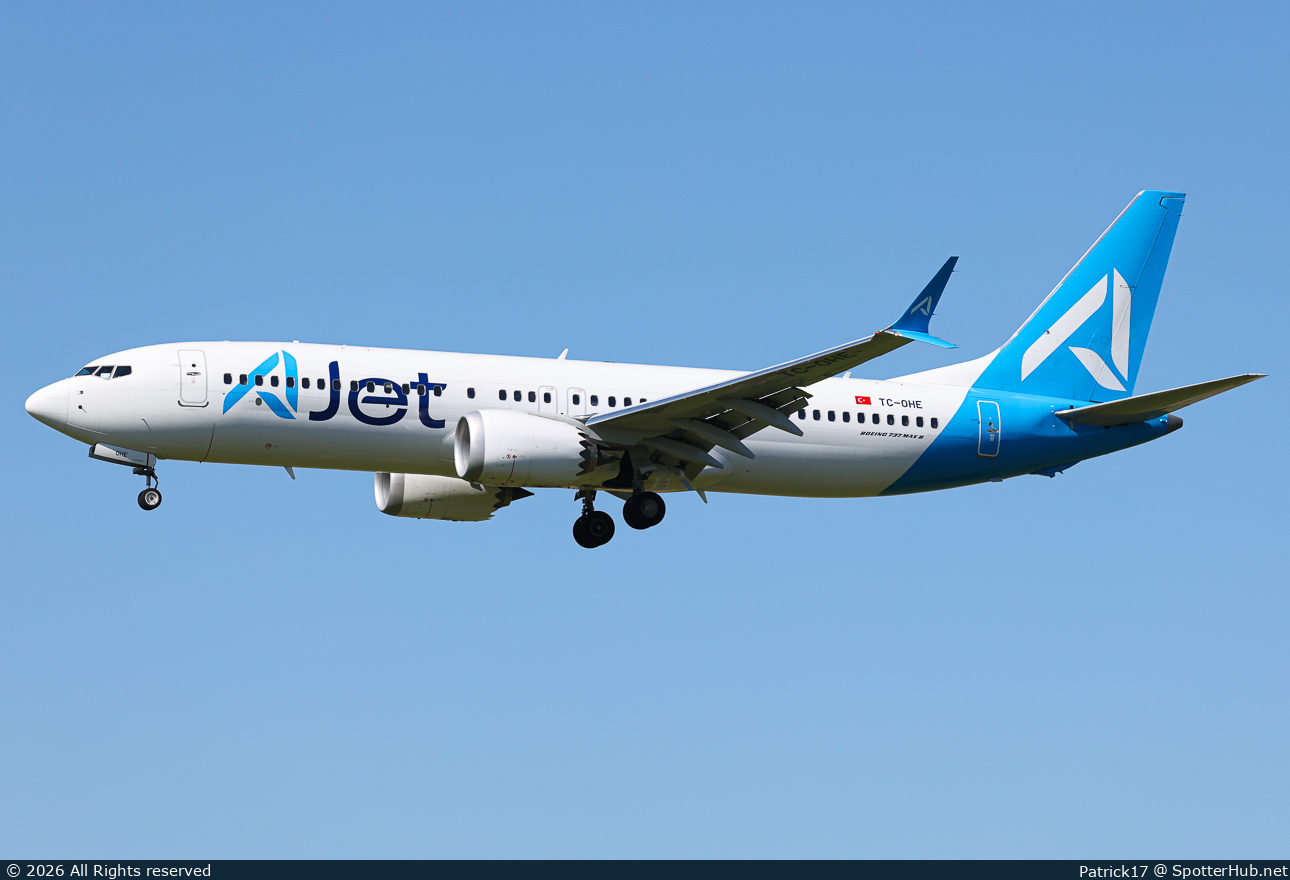 Photo of TC-OHE - Boeing 737 MAX 8 operated by AJet