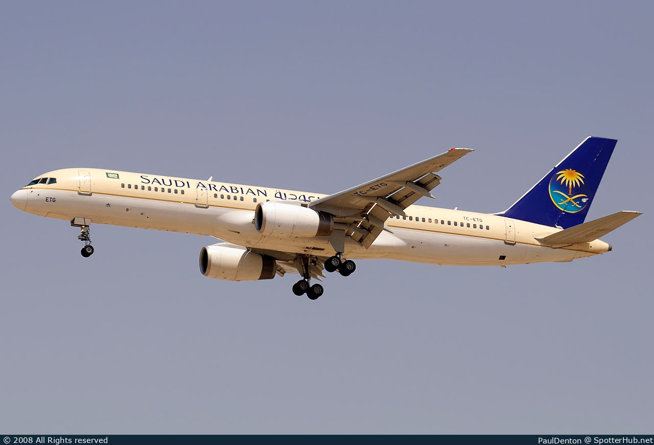 Photo of TC-ETG - Boeing 757-256 operated by Saudi Arabian Airlines (opb Atlasjet)