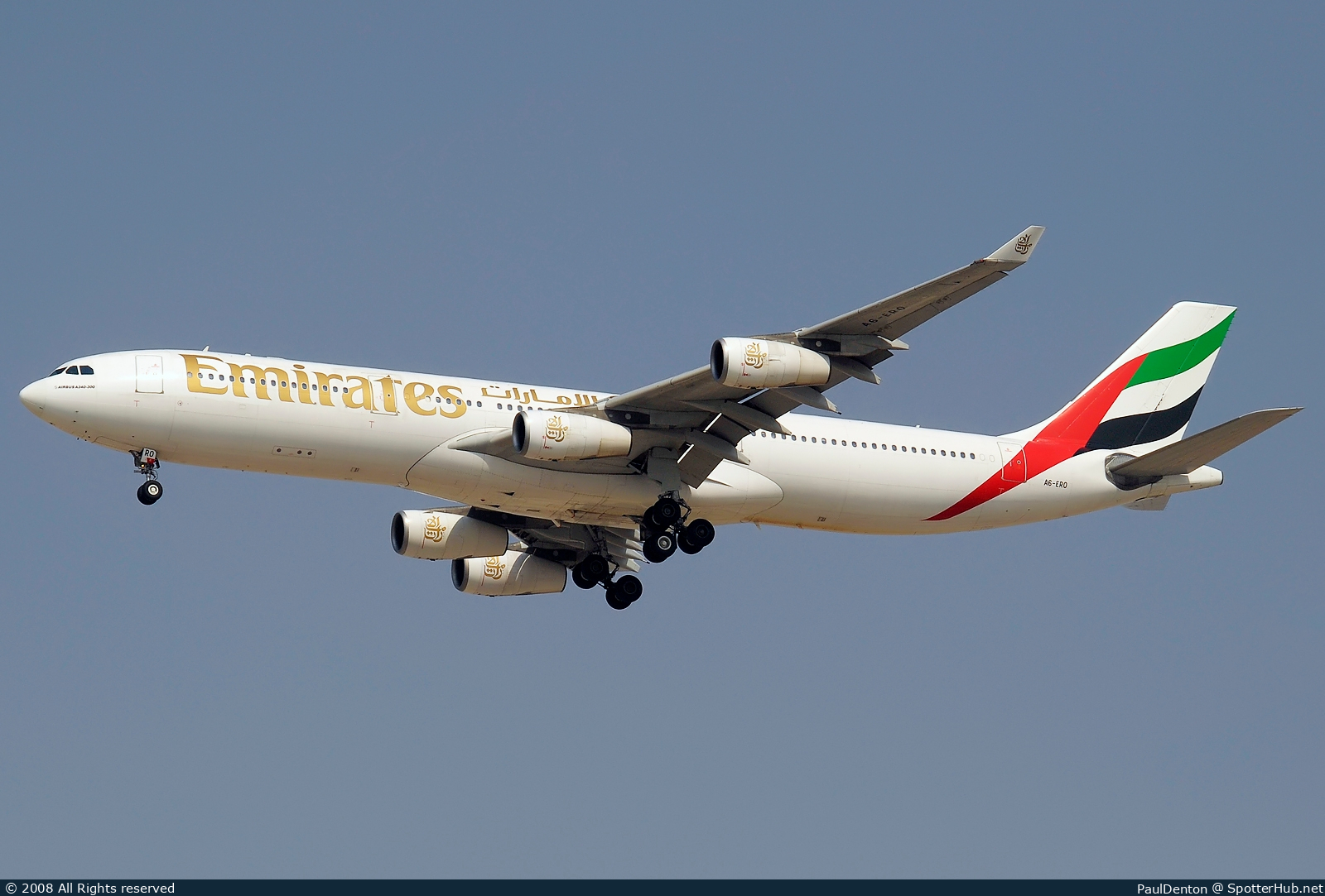 Photo of A6-ERO - Airbus A340-313 operated by Emirates
