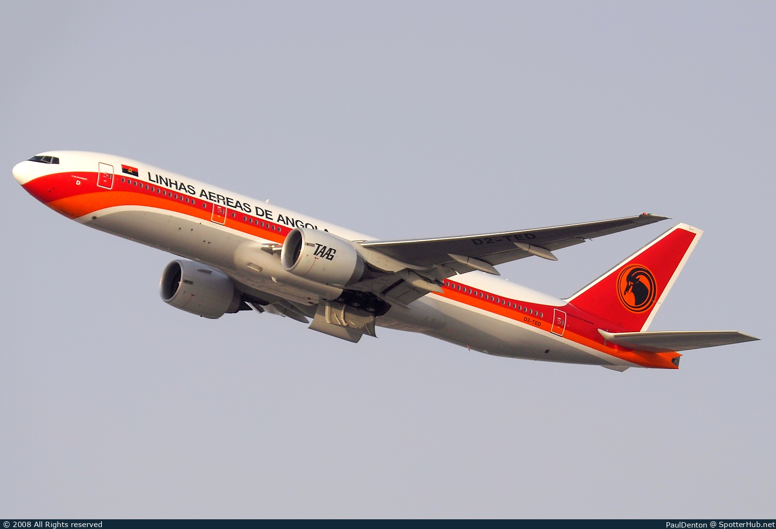 Photo of D2-TED - Boeing 777-2M2(ER) operated by TAAG Angola Airlines