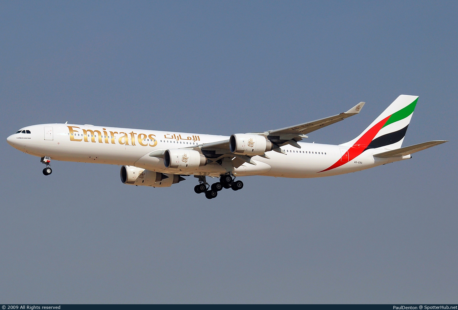 Photo of A6-ERG - Airbus A340-541 operated by Emirates
