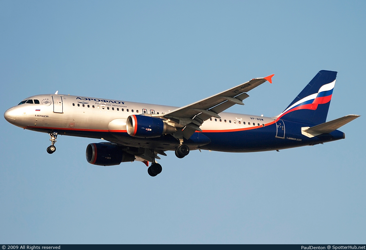 Photo of VP-BQW - Airbus A320-214 operated by Aeroflot