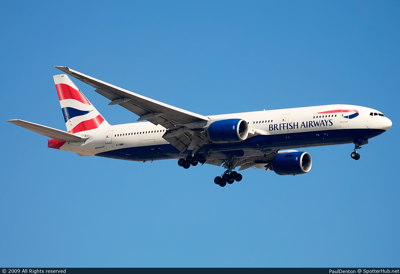 Photo of G-YMMK - Boeing 777-236(ER) operated by British Airways