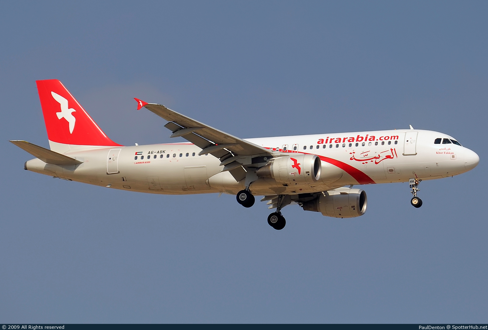 Photo of A6-ABK - Airbus A320-214 operated by Air Arabia