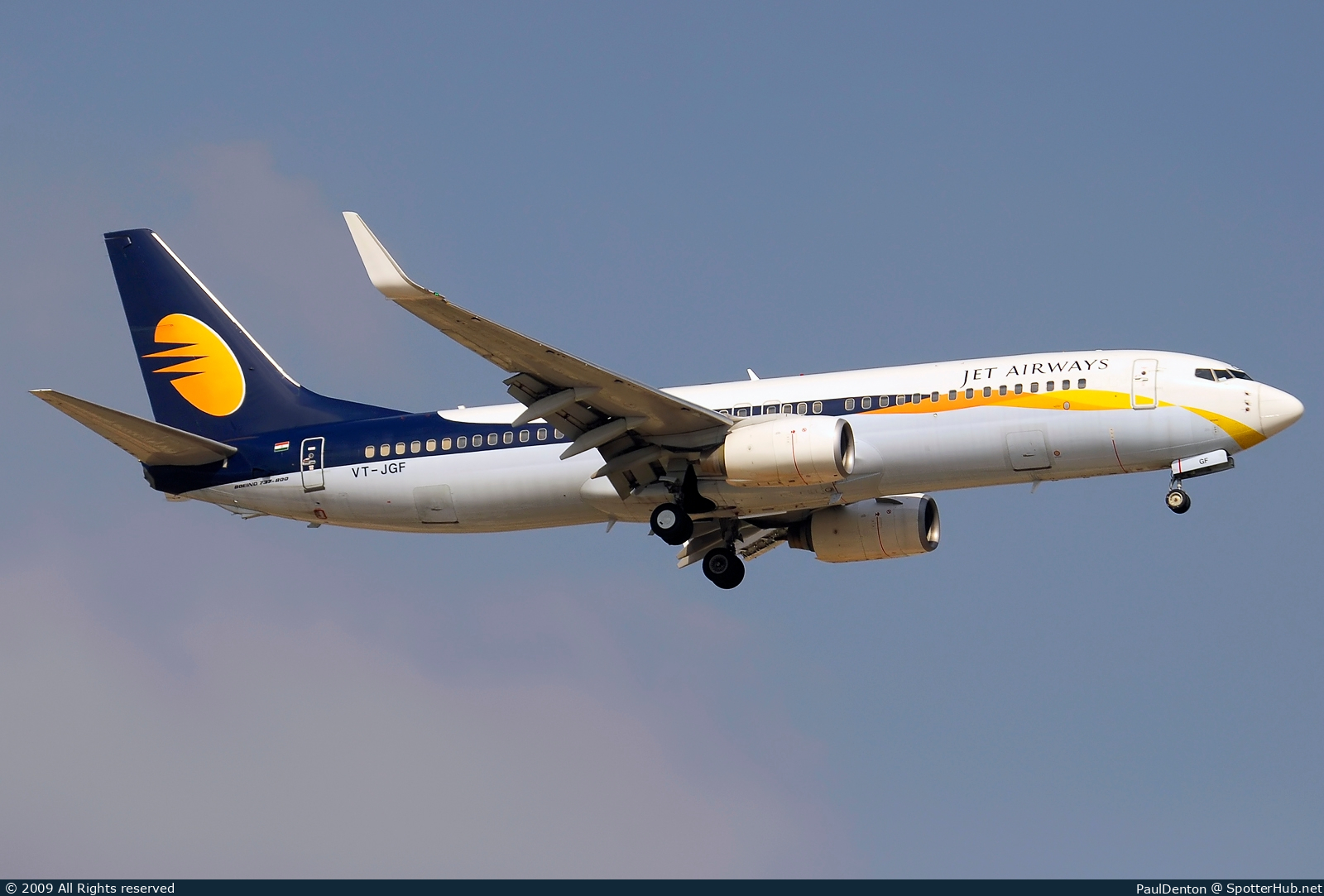 Photo of VT-JGF - Boeing 737-8FH operated by Jet Airways