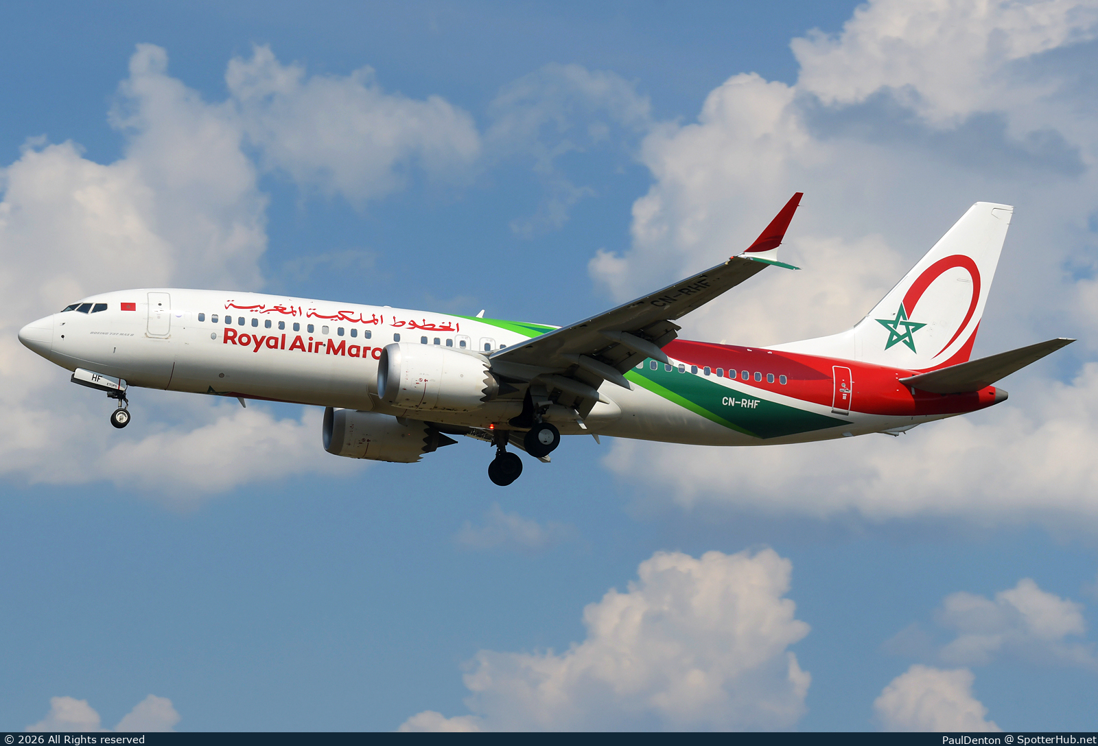 Photo of CN-RHF - Boeing 737 MAX 8 operated by Royal Air Maroc