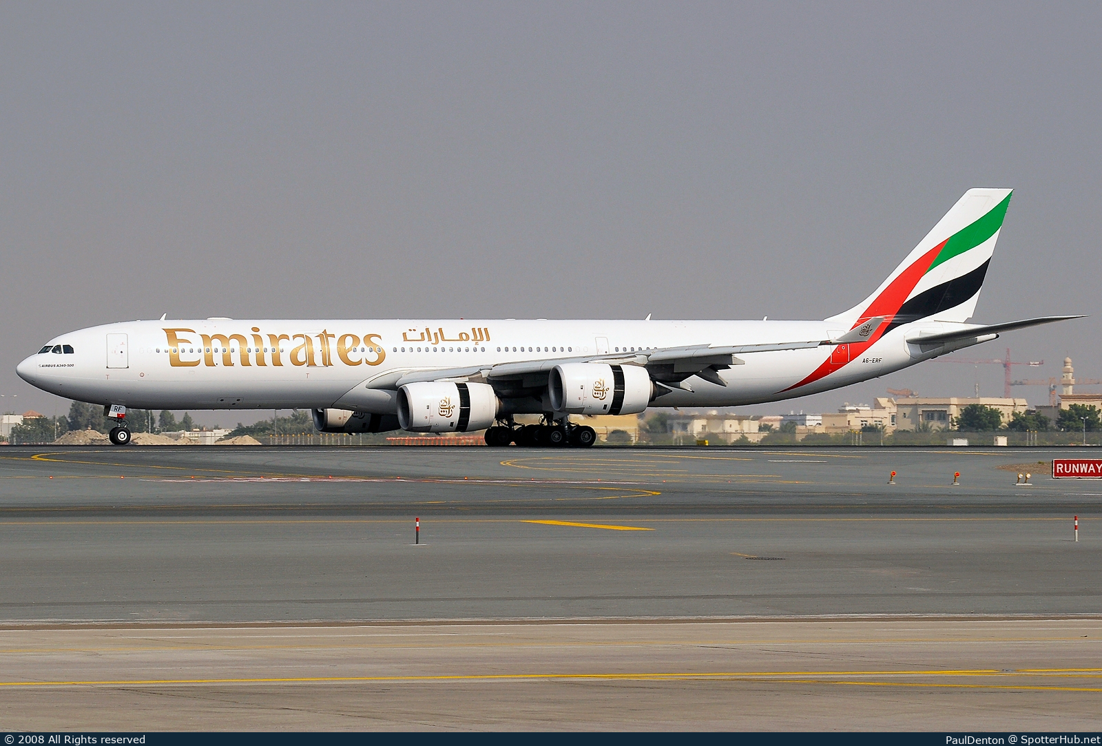 Photo of A6-ERF - Airbus A340-541 operated by Emirates