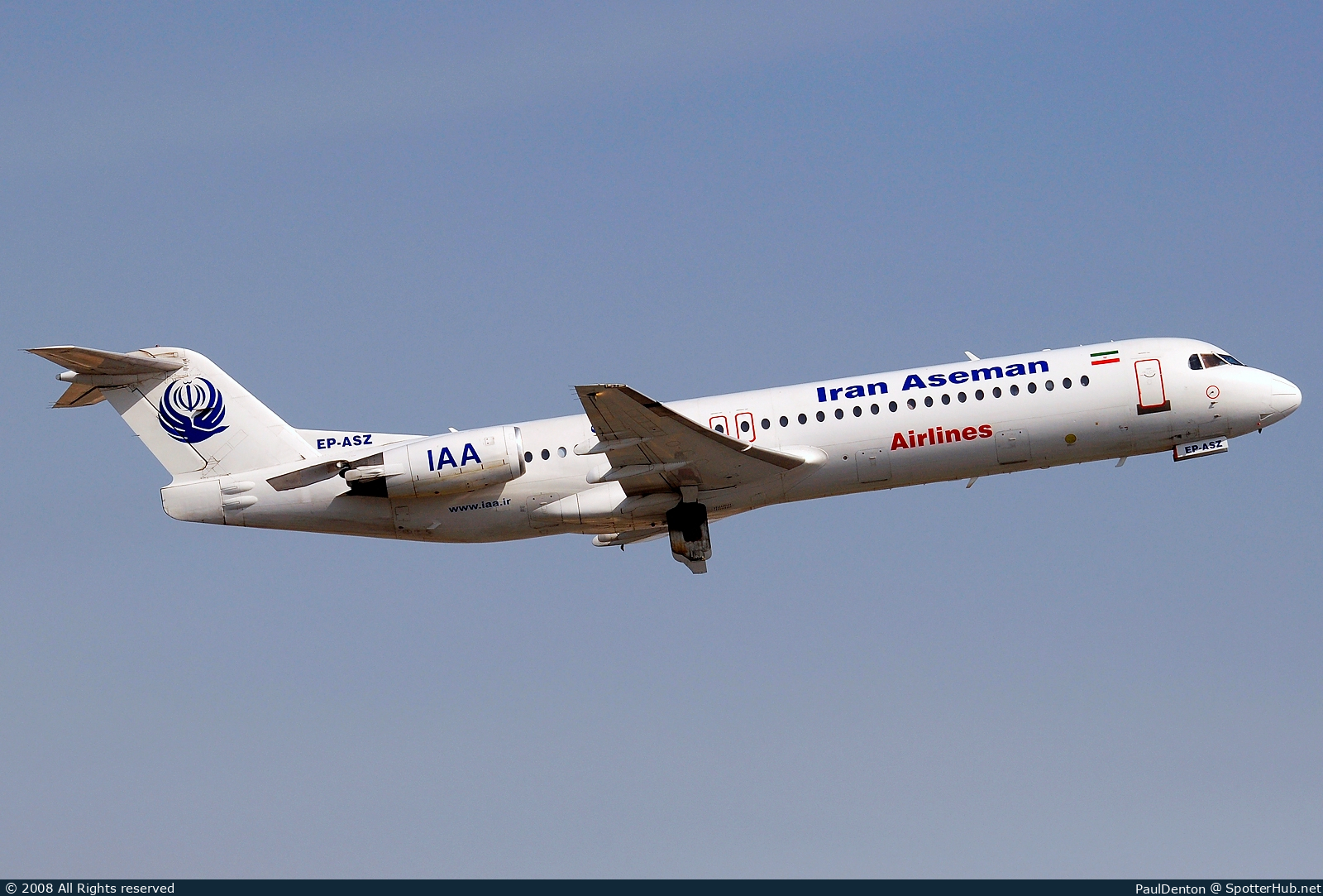 Photo of EP-ASZ - Fokker 100 operated by Iran Aseman Airlines