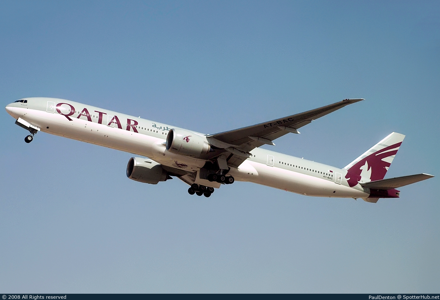 Photo of A7-BAC - Boeing 777-3DZ(ER) operated by Qatar Airways
