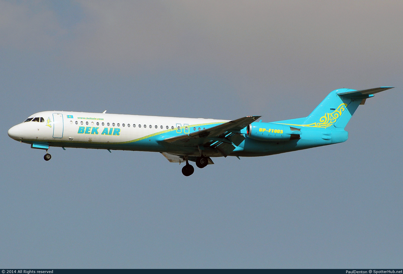 Photo of UP-F1005 - Fokker 100 operated by Bek Air