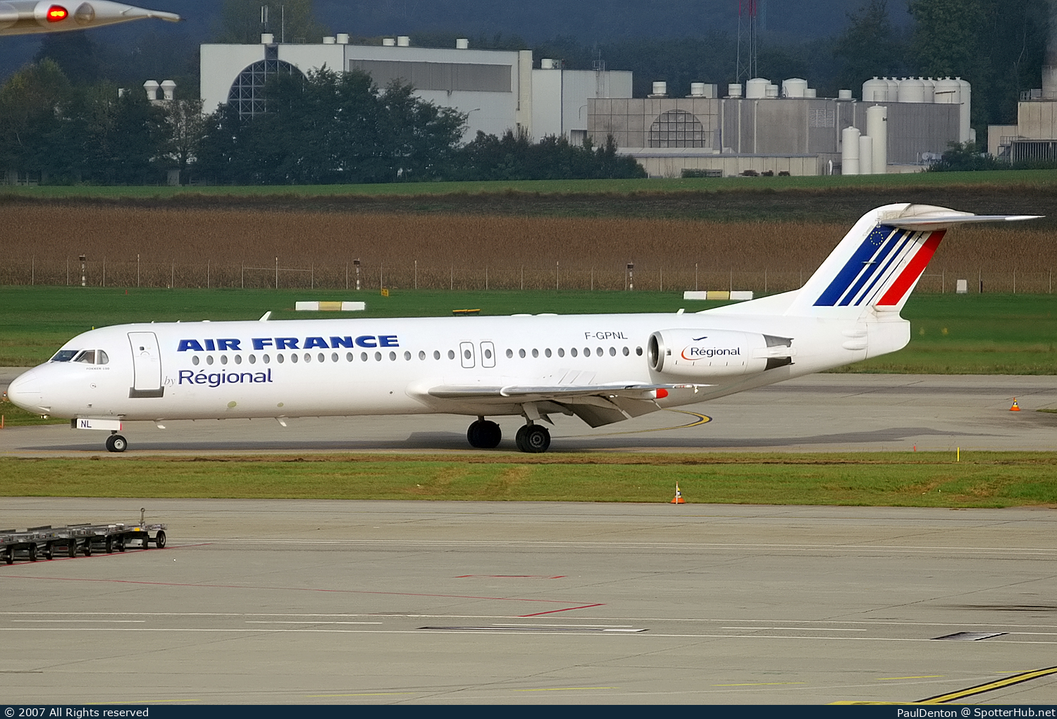 Photo of F-GPNL - Fokker 100 operated by Air France (opb Régional)