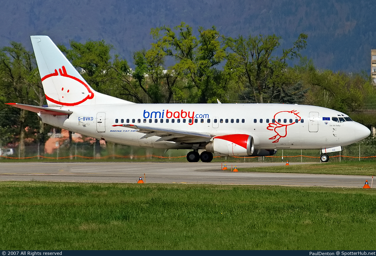Photo of G-BVKD - Boeing 737-59D operated by bmibaby