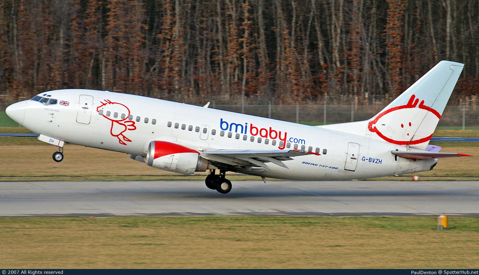 Photo of G-BVZH - Boeing 737-5Q8 operated by bmibaby