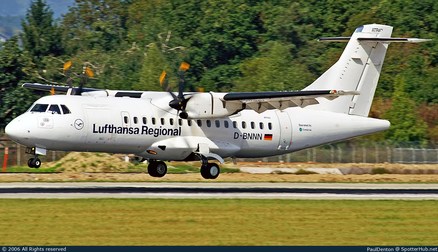 Photo of D-BNNN - ATR 42-500 operated by Lufthansa Regional (opb Contact Air)