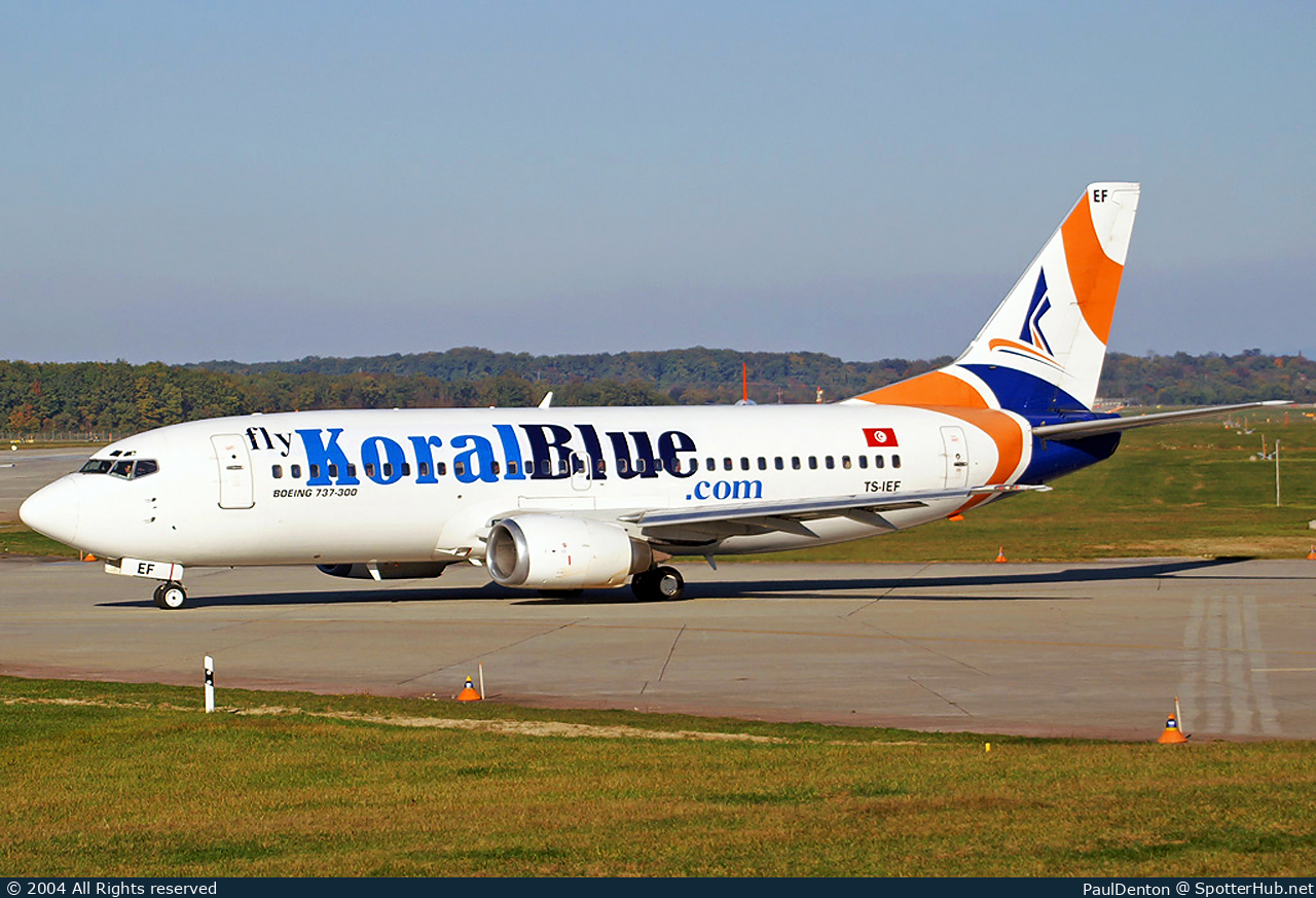 Photo of TS-IEF - Boeing 737-3Q8 operated by KoralBlue Airlines (opb Karthago Airlines)