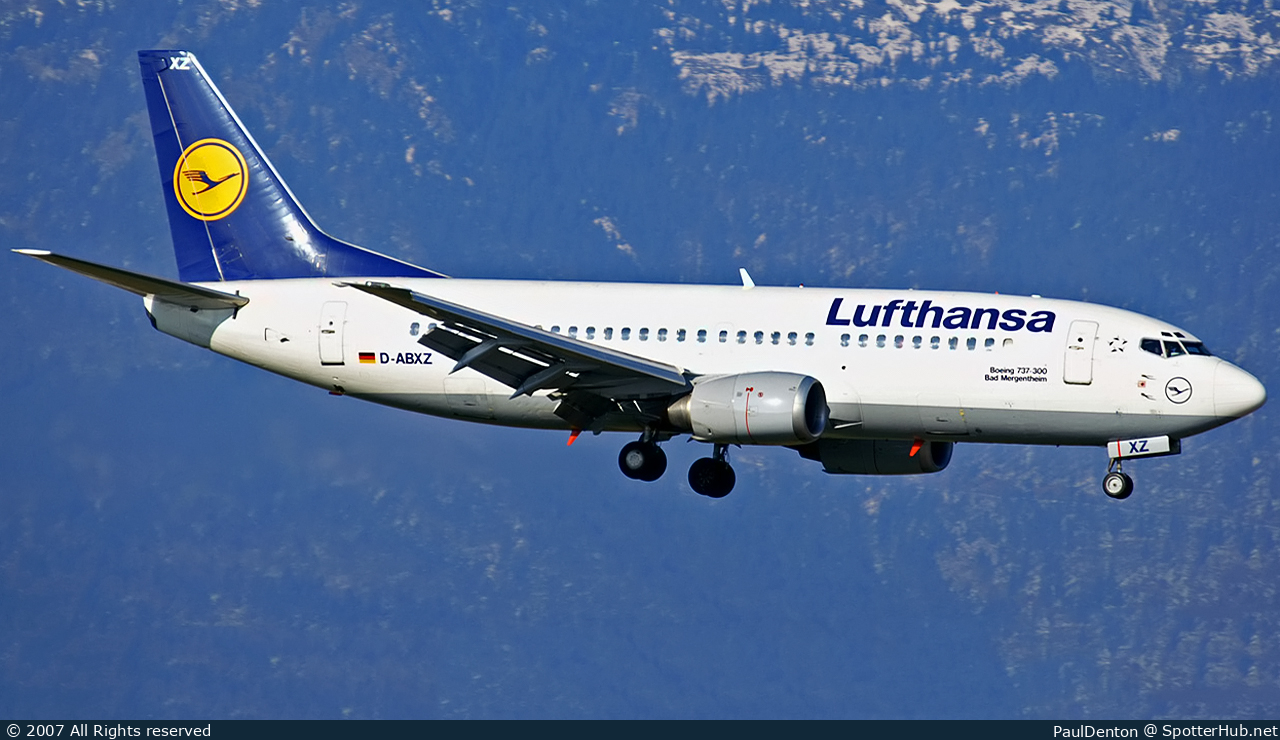 Photo of D-ABXZ - Boeing 737-330 operated by Lufthansa