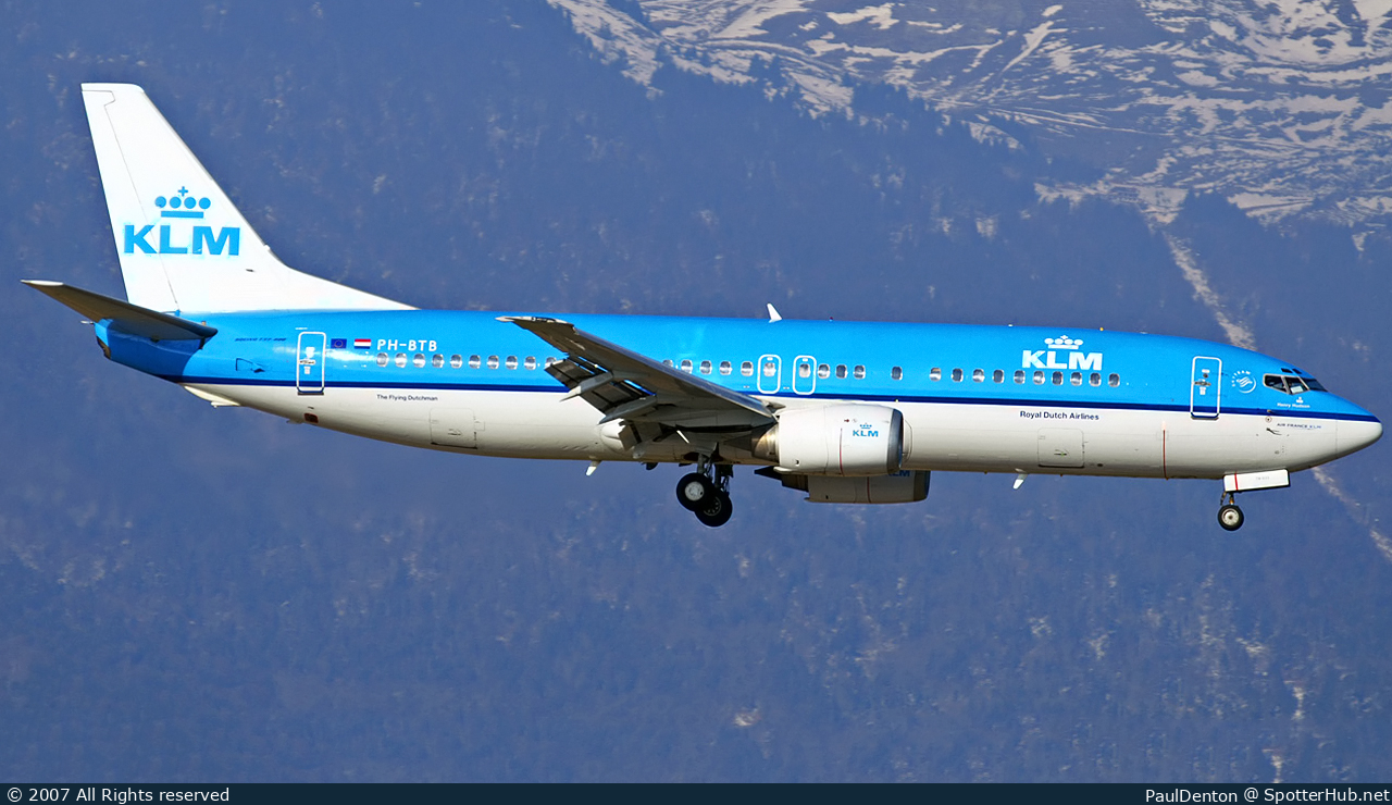 Photo of PH-BTB - Boeing 737-406 operated by KLM Royal Dutch Airlines