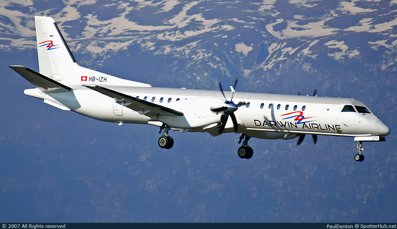 Photo of HB-IZH - Saab 2000 operated by Darwin Airline