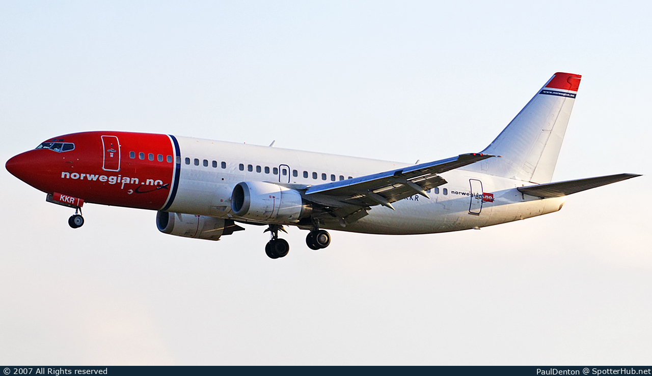 Photo of LN-KKR - Boeing 737-3Y0 operated by Norwegian Air Shuttle