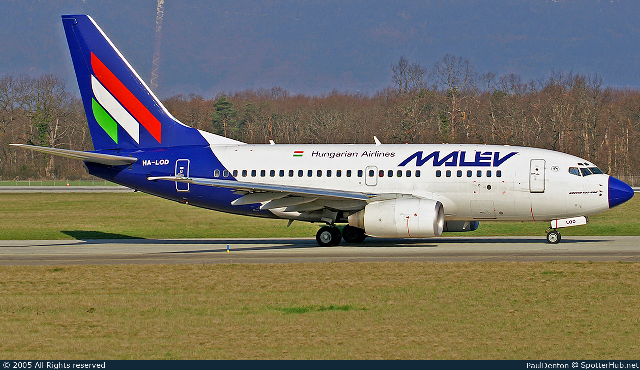 Photo of HA-LOD - Boeing 737-6Q8 operated by Malév Hungarian Airlines