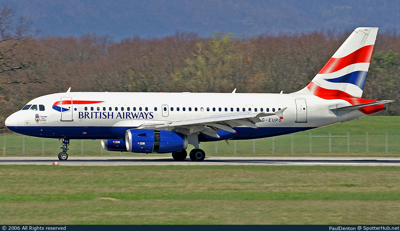 Photo of G-EUPO - Airbus A319-131 operated by British Airways