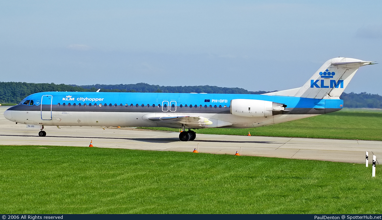 Photo of PH-OFD - Fokker 100 operated by KLM Cityhopper