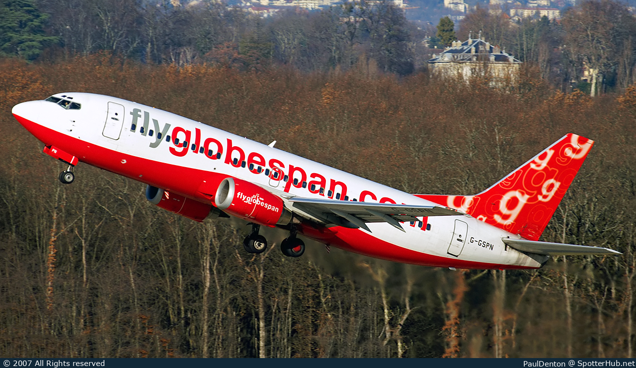 Photo of G-GSPN - Boeing 737-31S operated by flyglobespan