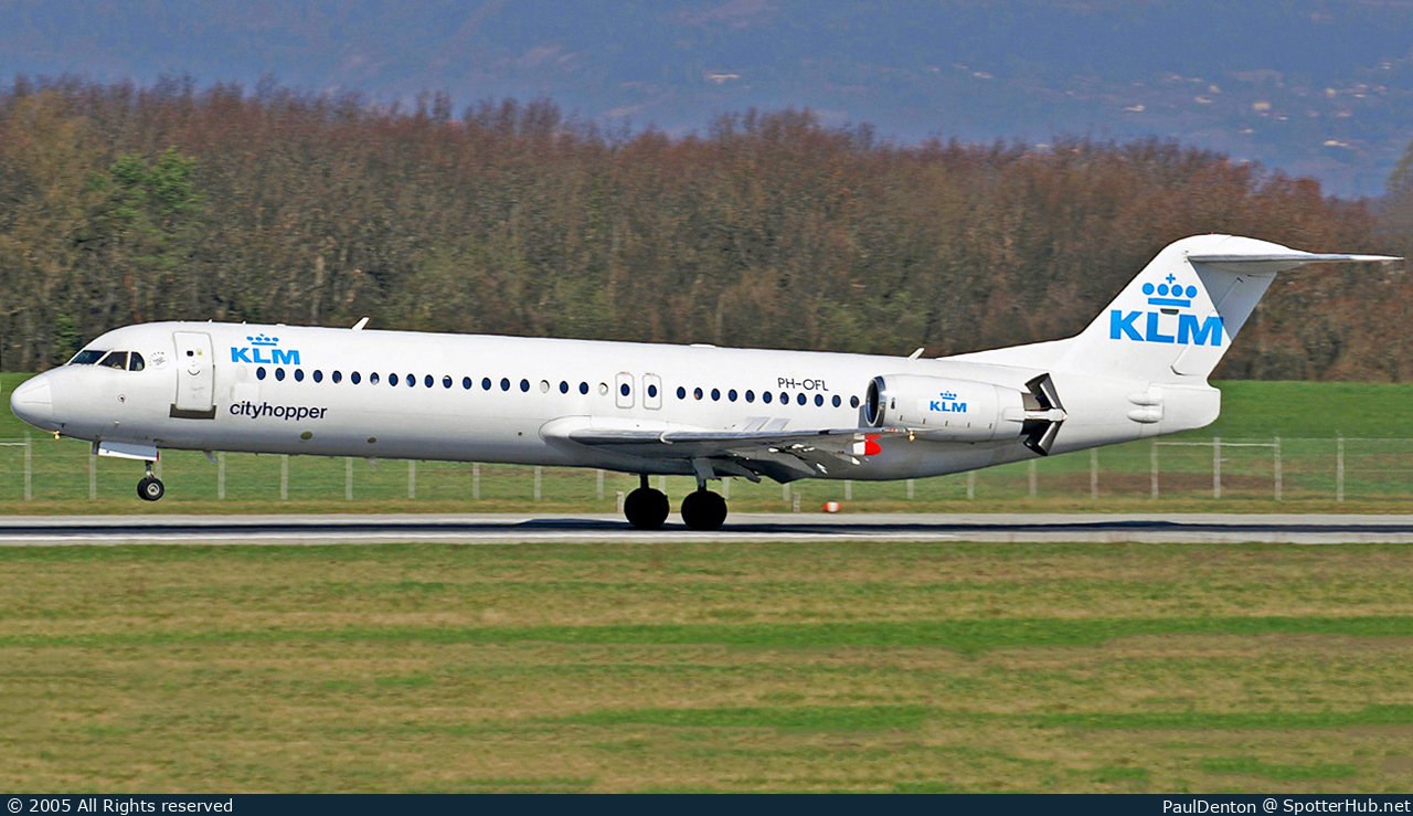 Photo of PH-OFL - Fokker 100 operated by KLM Cityhopper