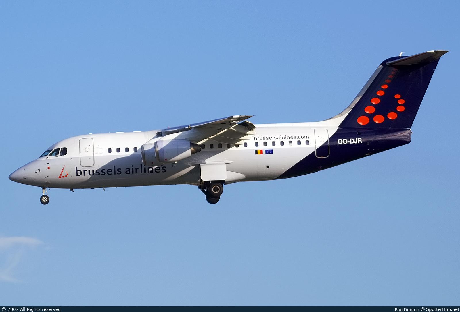 Photo of OO-DJR - British Aerospace Avro RJ85 operated by Brussels Airlines