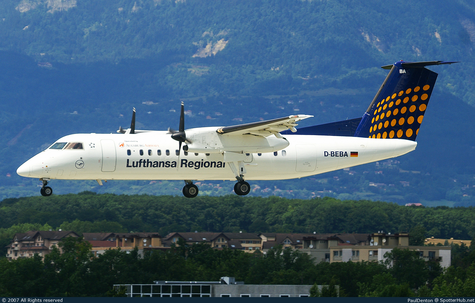 Photo of D-BEBA - De Havilland Canada DHC-8-314Q Dash 8 operated by Lufthansa Regional (opb Augsburg Airways)
