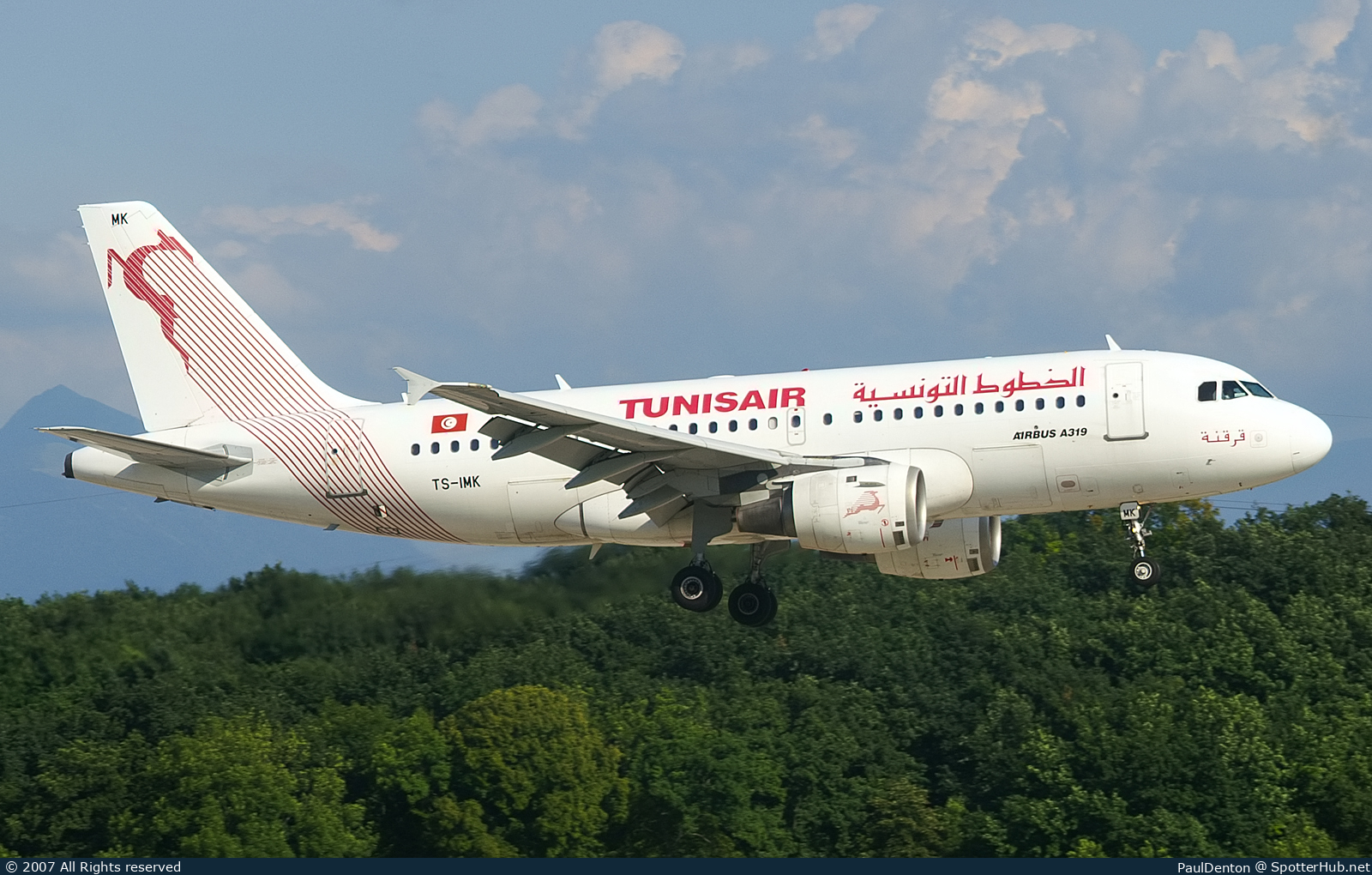 Photo of TS-IMK - Airbus A319-114 operated by Tunisair