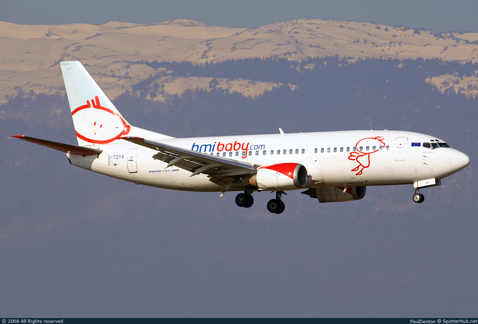 Photo of G-TOYA - Boeing 737-3Q8 operated by bmibaby