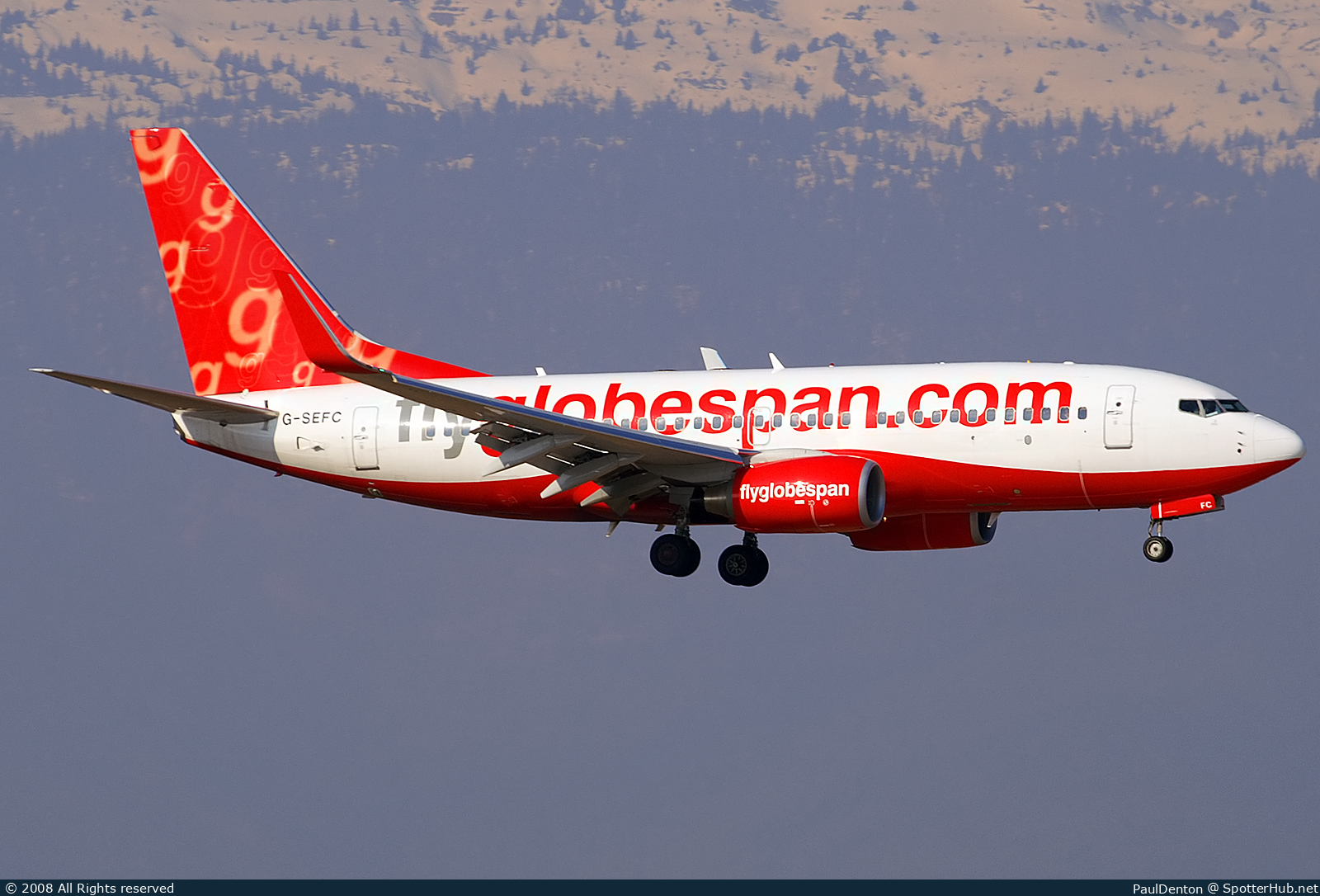 Photo of G-SEFC - Boeing 737-7Q8 operated by flyglobespan