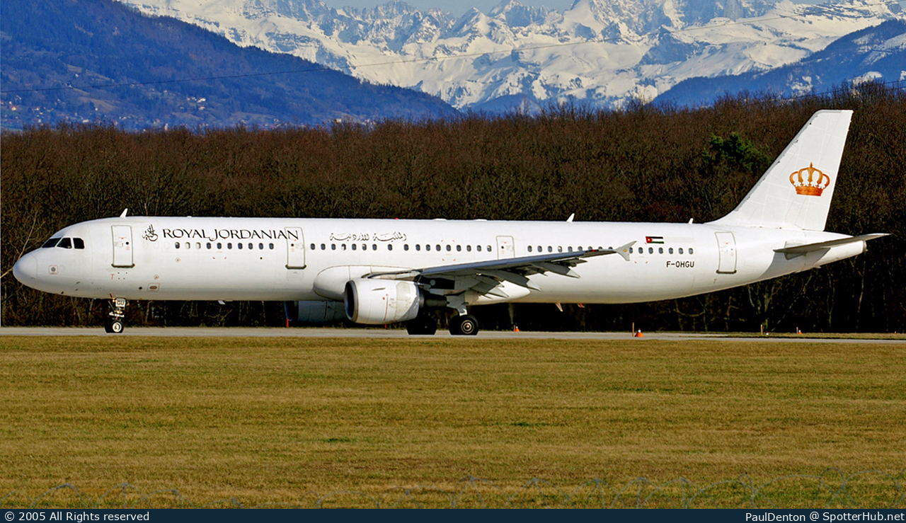 Photo of F-OHGU - Airbus A321-211 operated by Royal Jordanian Airlines