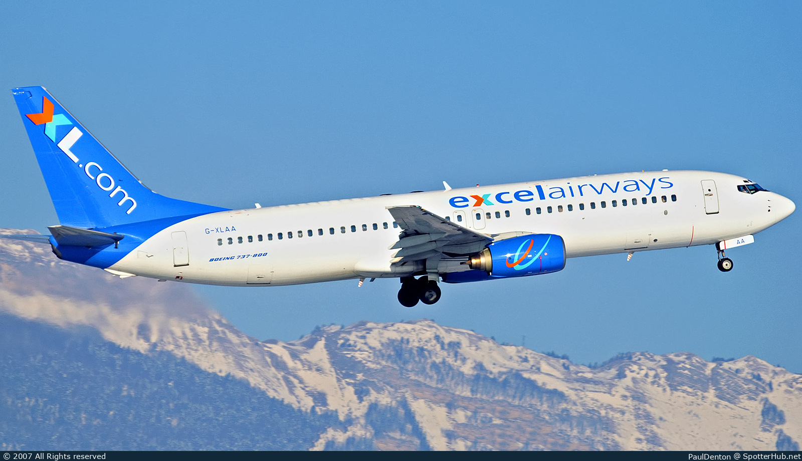 Photo of G-XLAA - Boeing 737-8Q8 operated by Excel Airways