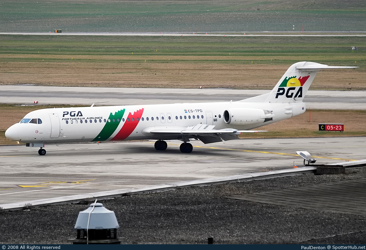 Photo of CS-TPD - Fokker 100 operated by Portugália Airlines