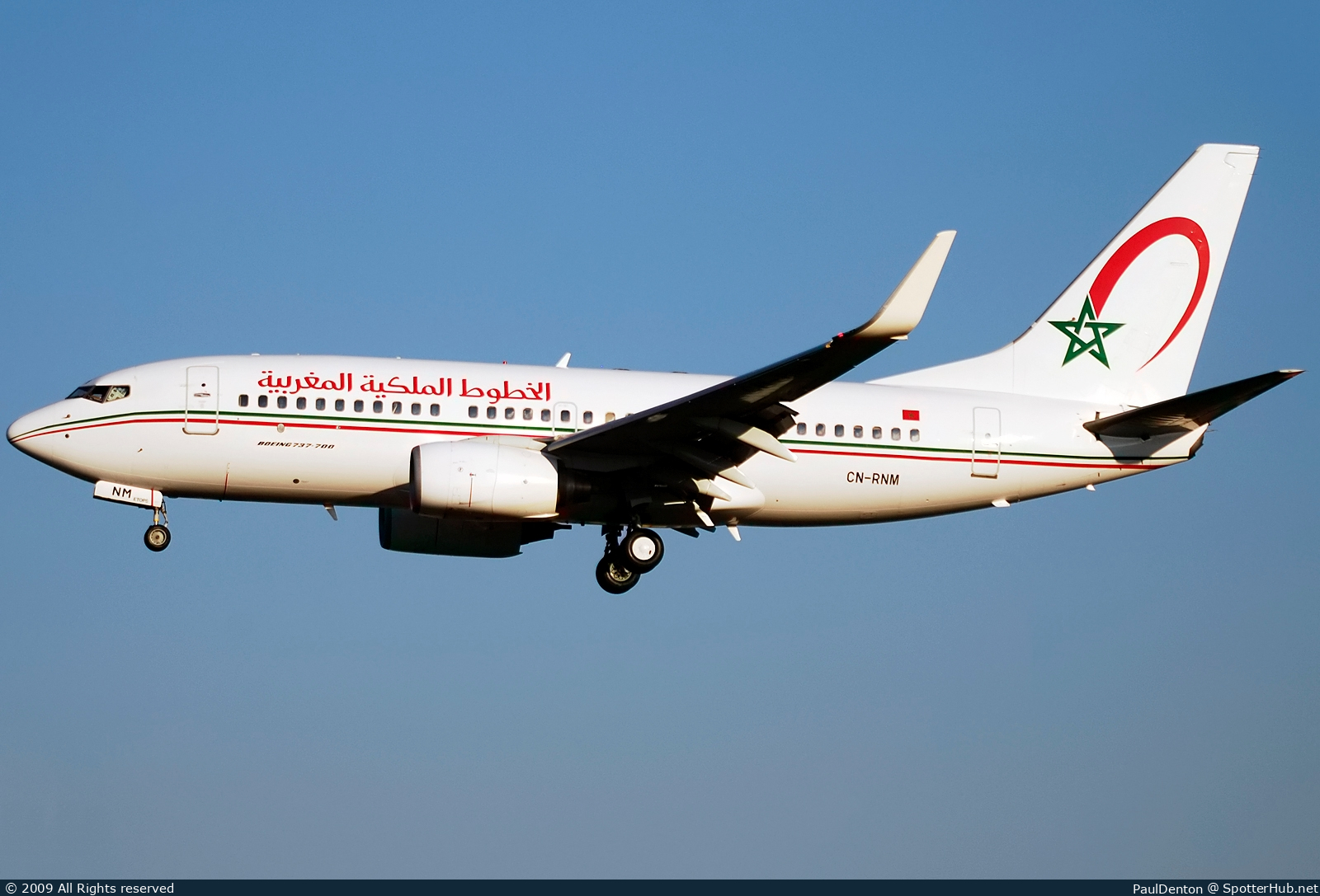 Photo of CN-RNM - Boeing 737-7B6 operated by Royal Air Maroc