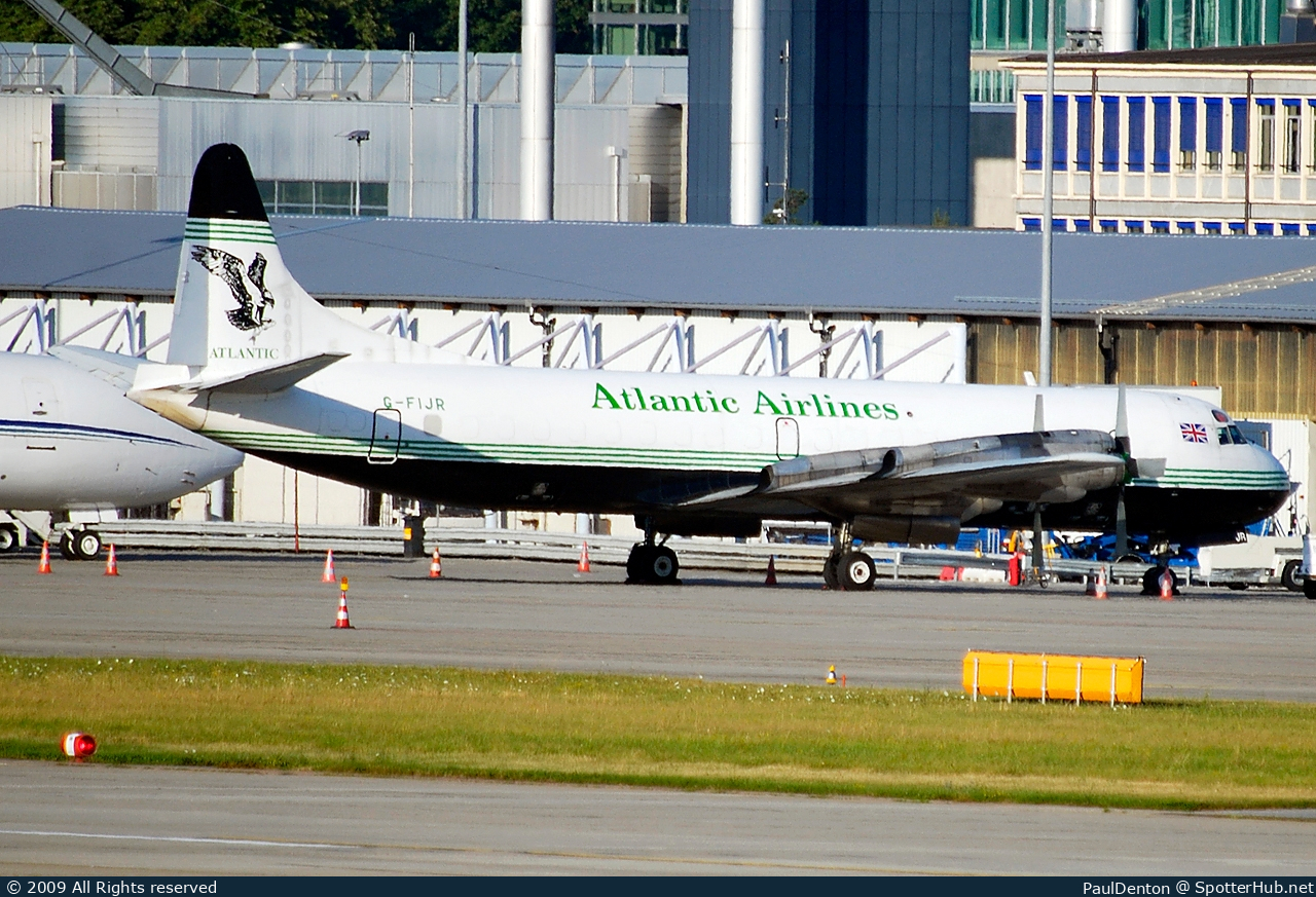 Photo of G-FIJR - Lockheed L-188C(F) Electra operated by Atlantic Airlines
