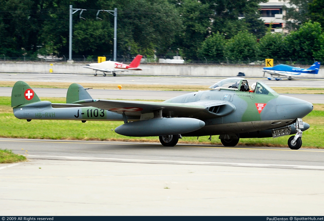 Photo of HB-RVH - De Havilland DH-100 Vampire FB.6 operated by Air Vampire