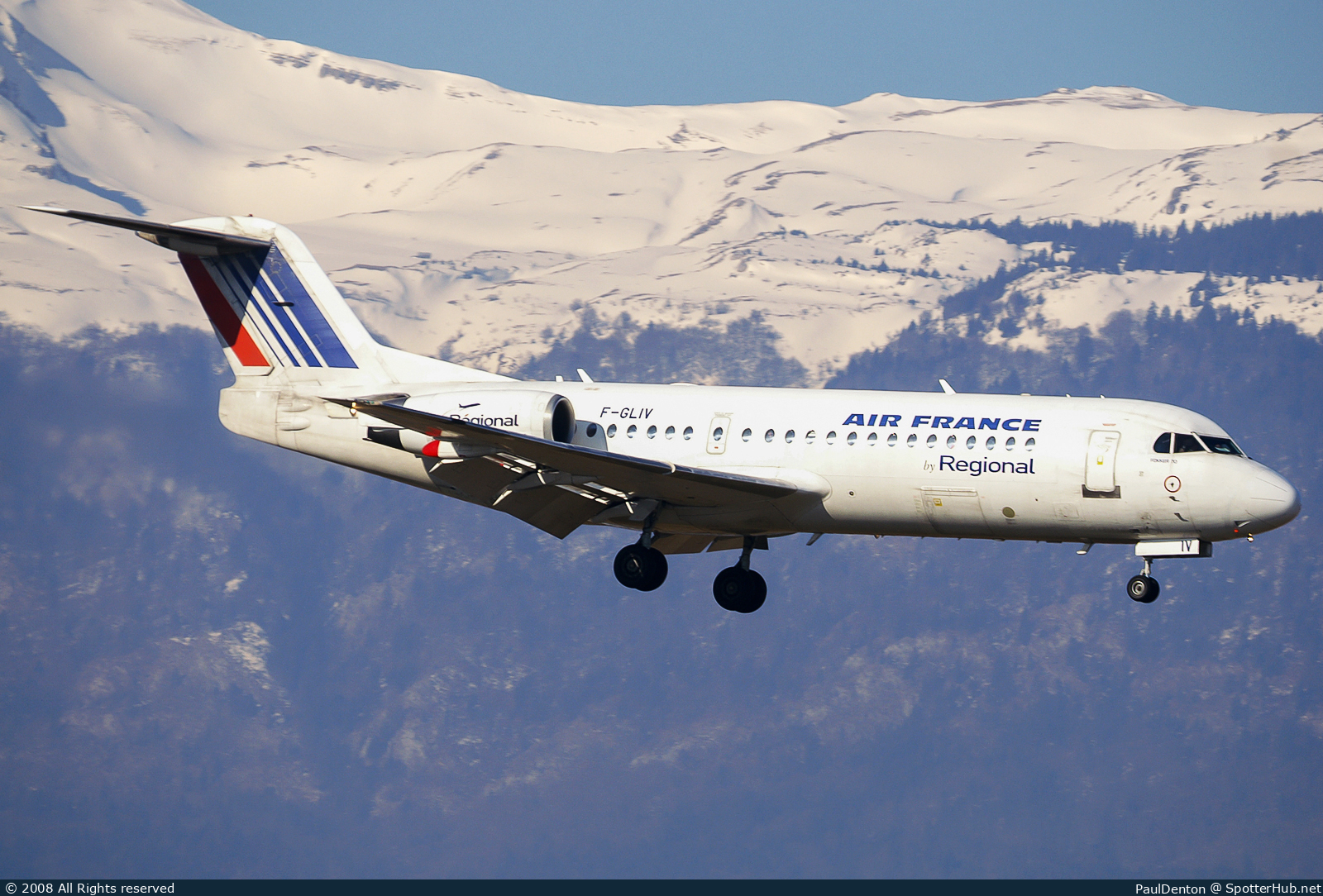 Photo of F-GLIV - Fokker 70 operated by Air France (opb Régional)