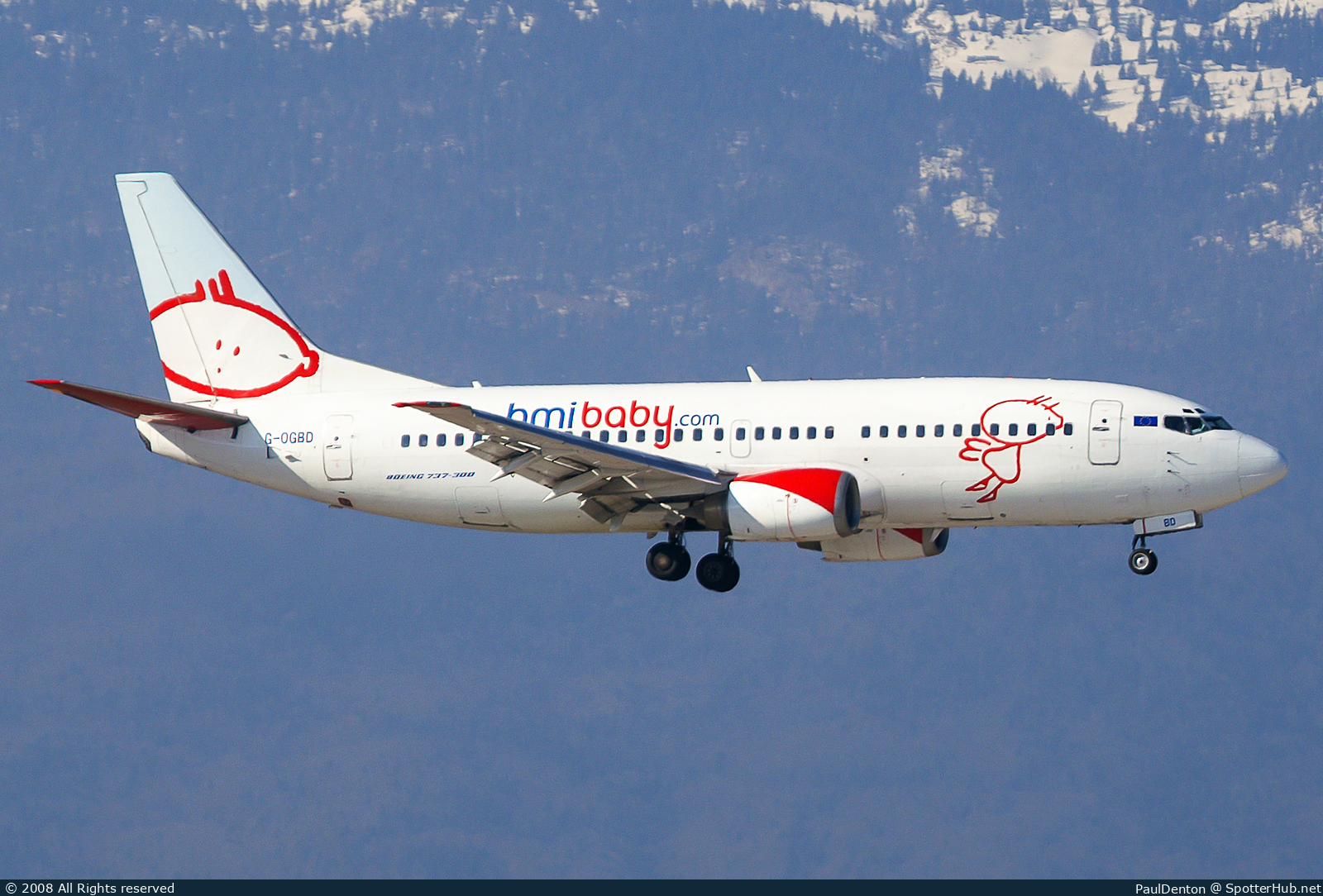 Photo of G-OGBD - Boeing 737-3L9 operated by bmibaby