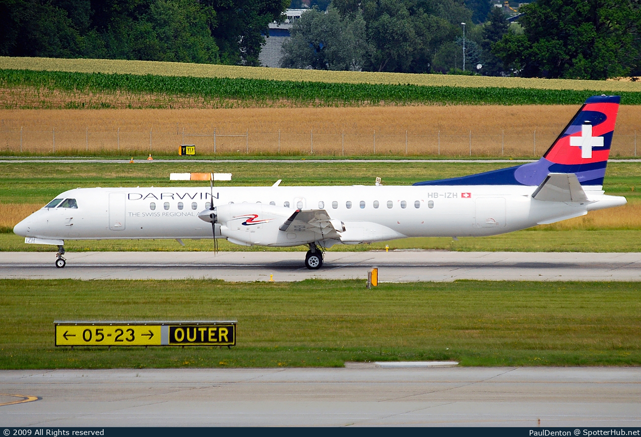 Photo of HB-IZH - Saab 2000 operated by Darwin Airline